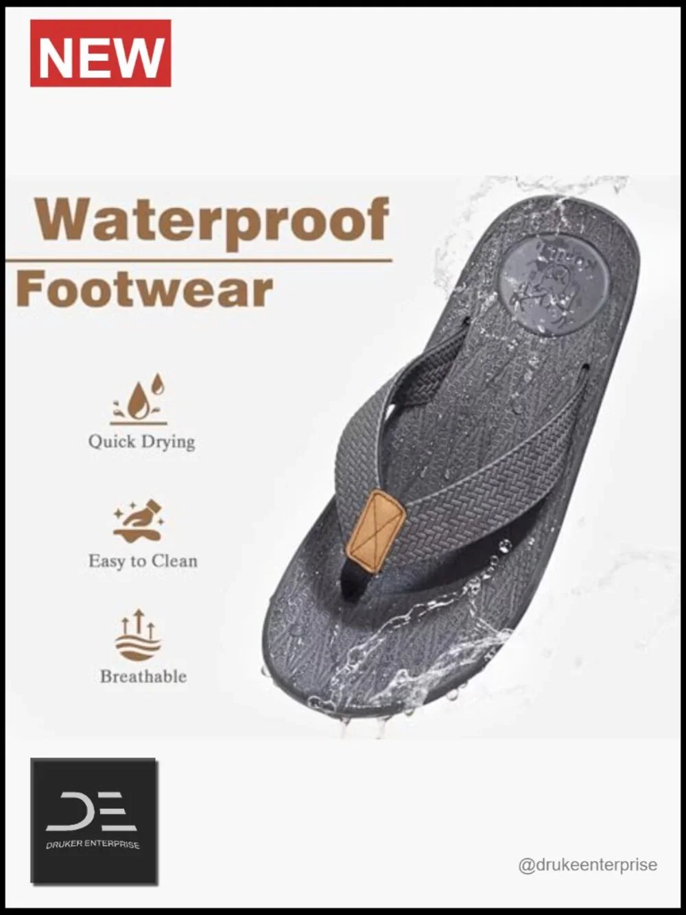 Mens Flip Flops Arch Support Comfortable Summer Beach Thong Sandals Yoga Foam